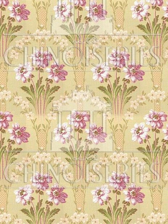 1:12 Dollhouse Miniature FABRIC, Matching Fabric, Aubrey, Scale One Inch