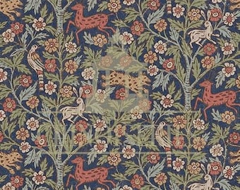 1:12 Dollhouse Miniature FABRIC, Matching Fabric, Fauna, Scale One Inch