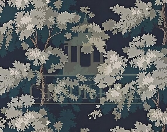1:12 Dollhouse Miniature WALLPAPER, Fontainebleau, One Inch Scale
