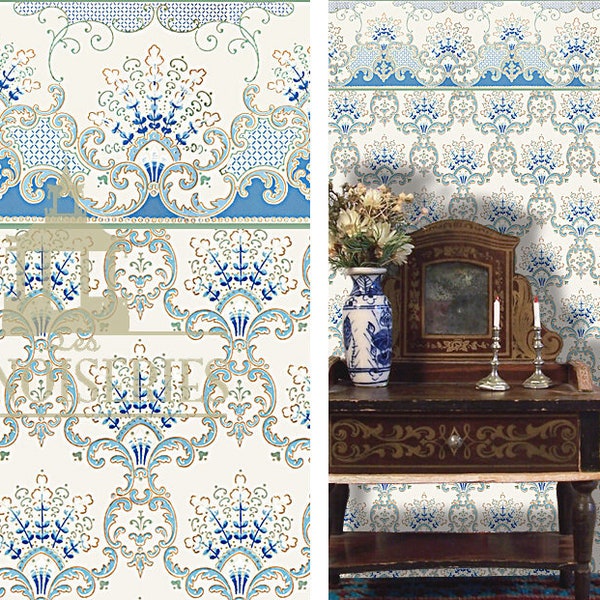 1 12 Scale Wallpaper Border Etsy