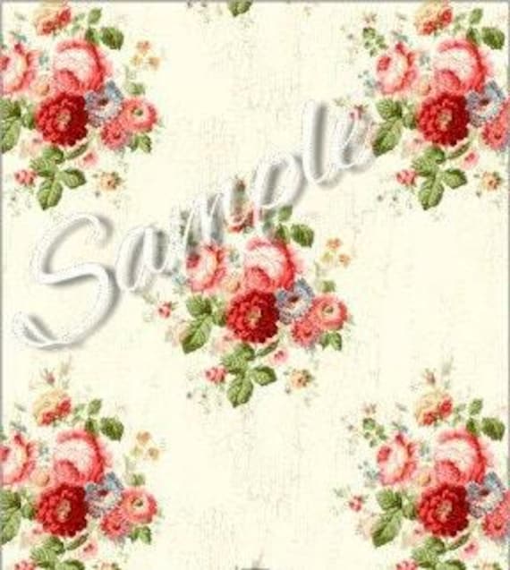 1:12 Dollhouse Miniature Retro Wallpaper, Paige, Scale One Inch