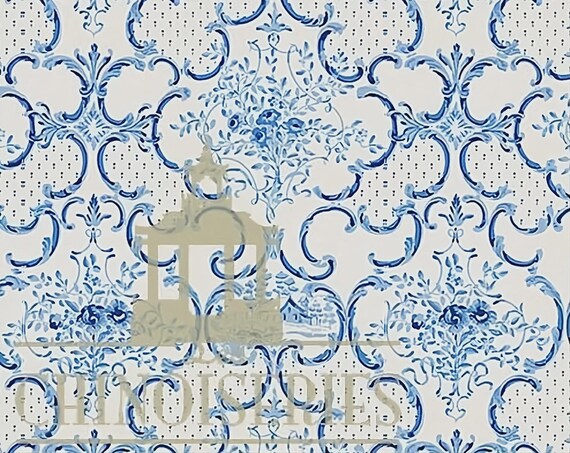 1:12 Dollhouse Miniature WALLPAPER, Kendall, Scale One Inch