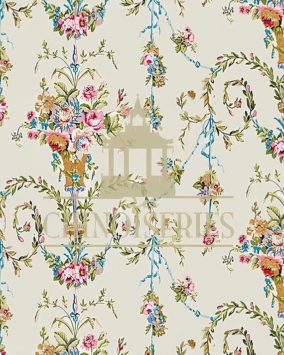 1:12 Dollhouse Miniature WALLPAPER, Versailles, Scale One Inch