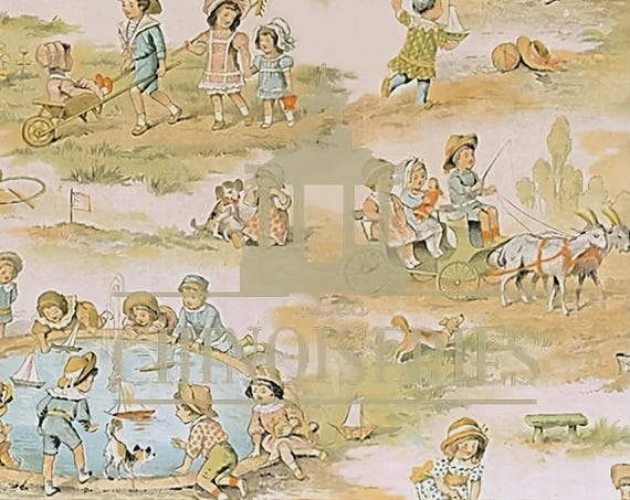 1:12 Dollhouse Miniature WALLPAPER, Hyde Park, Scale One Inch