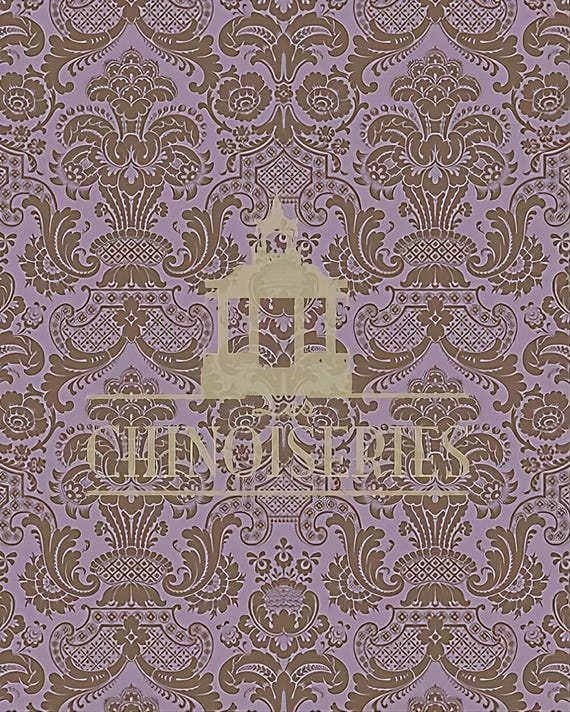 1:12 Dollhouse Miniature WALLPAPER, Boudoir Mauve, Scale One Inch