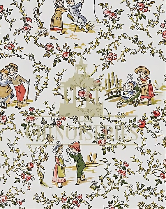 1:12 Dollhouse Miniature FABRIC, Matching Fabric, Recreation, Scale One Inch