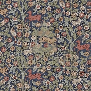 1:12 Dollhouse Miniature WALLPAPER, Fauna, Scale One Inch