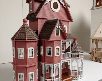 Casa Delle Bambole Vittoriano Culla Noce 1:24 Scala Mezza - Foto 8