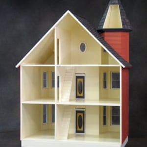 1:12 Genevieve, The Great Painted Lady Victorian Wooden Dollhouse Kit, Treasury List, Scale One Inch image 2