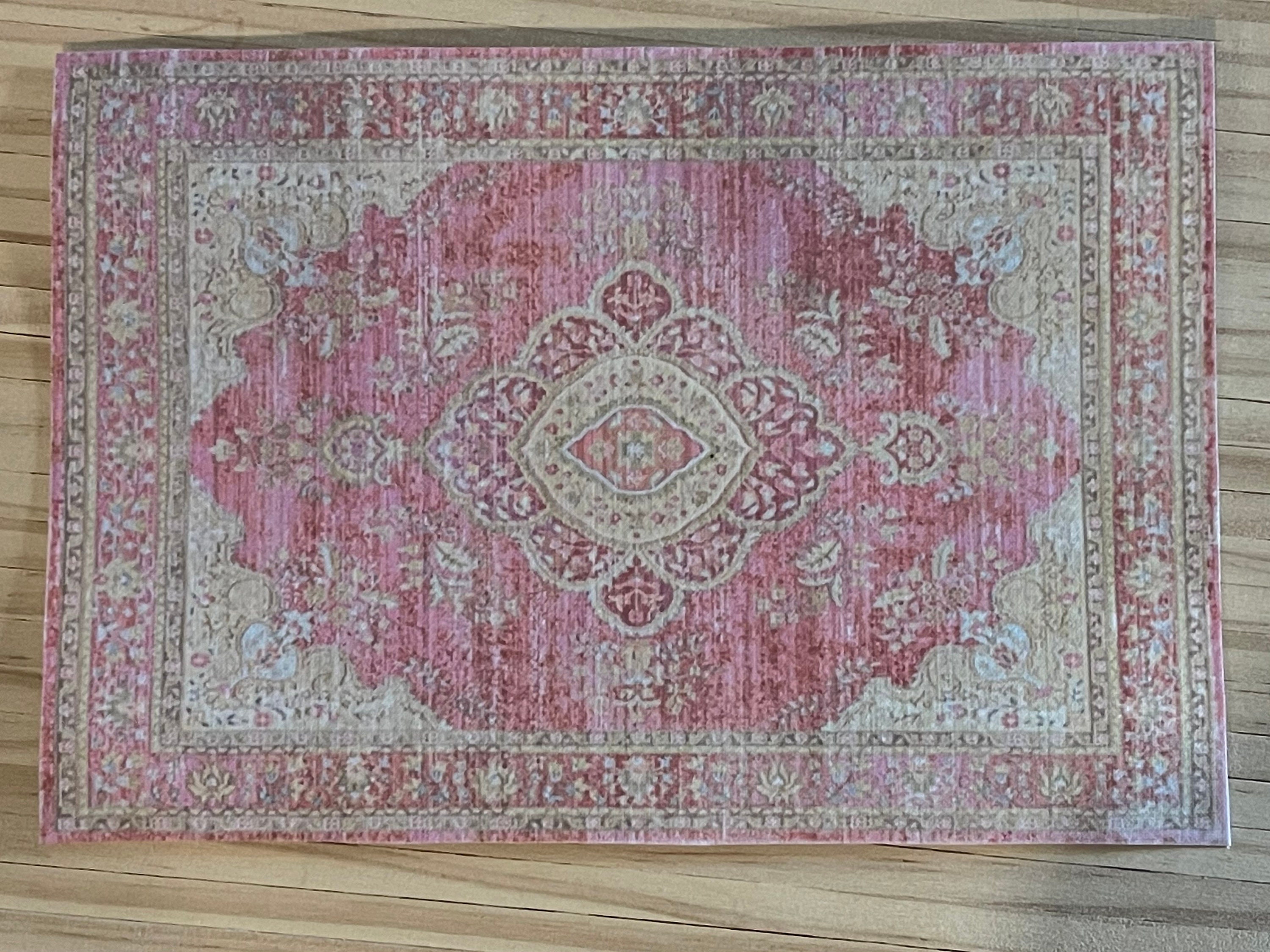 112 Dollhouse Miniature Room Size Rug, Albuquerque, Scale One Inch