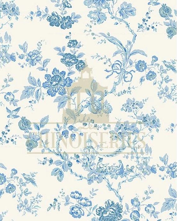 1:12 Dollhouse Miniature WALLPAPER, Isabelle, Scale One Inch