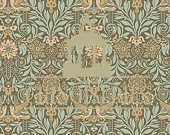 1:12 Dollhouse Miniature WALLPAPER, Early Riser, Scale One Inch