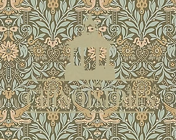 1:12 Dollhouse Miniature WALLPAPER, Early Riser, Scale One Inch