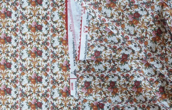 1:12 Dollhouse Miniature FABRIC, Autumn, Scale One Inch