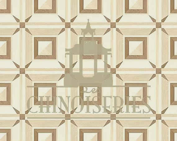 1:12 Dollhouse Miniature FLOORING PAPER, Faux Parquet, Chantilly, Scale One Inch