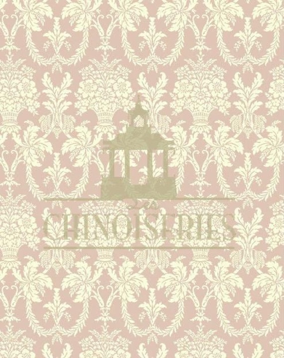 1:12 Dollhouse Miniature WALLPAPER, Rose Wedgwood, Scale One Inch
