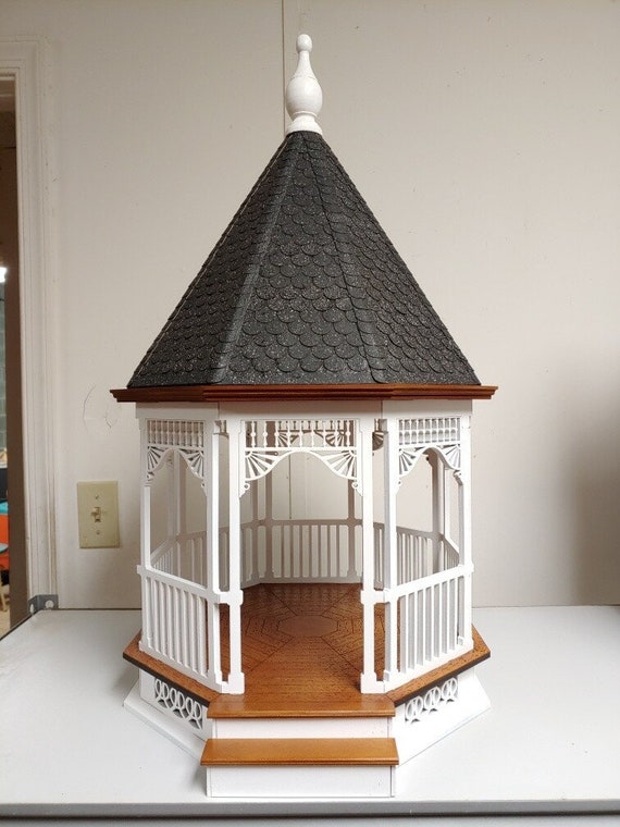 1:12 Dollhouse Miniature Wooden Gazebo Kit, Southern Comfort, Scale One Inch