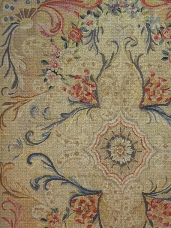 1:12 Dollhouse Miniature Antique French Aubusson Rug, 18th century Rococo Rug, One Inch Scale