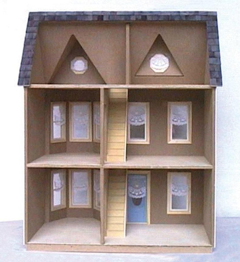 1:12 Princess Charlotte Wooden Dollhouse Kit, One Inch Scale image 2