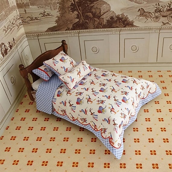 Dollhouse Miniature Single Bedding KIT, Cirque, 1:12 scale