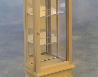 12th scale Dollhouse Miniature French Style Curio Cabinet, DIY, Barewood, Unfinished Furniture, 1:12 scale