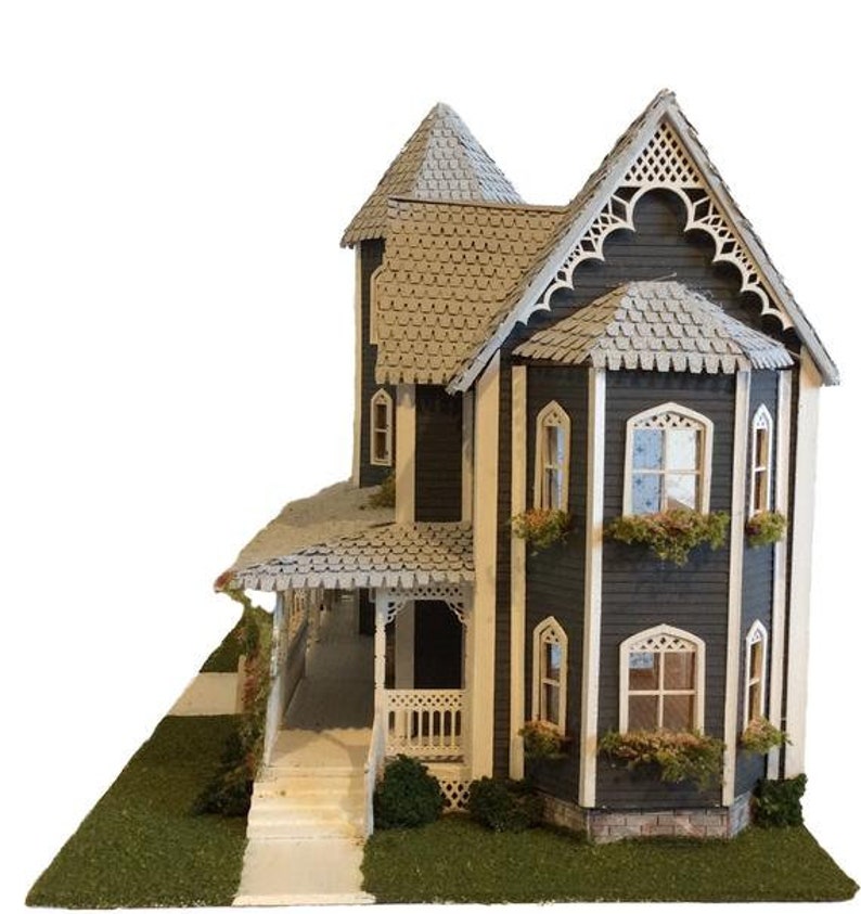148 Wooden Dollhouse Kit Victorian Wooden Dollhouse Etsy