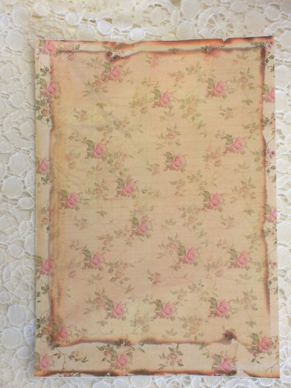 Miniature Rose Garden Romantic Shabby Chic Carpet, "Lisette", Scale One Inch
