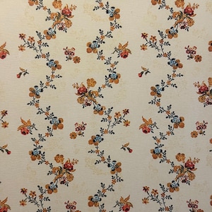1:12 Dollhouse Miniature Wallpaper, Duchess, Scale One Inch