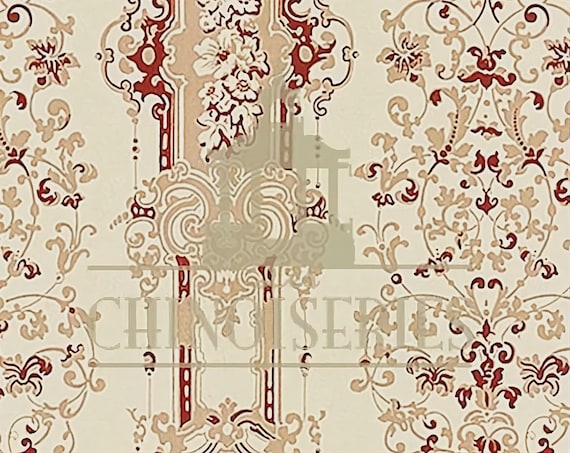 1:12 Dollhouse Miniature WALLPAPER, Brownstone, Scale One Inch