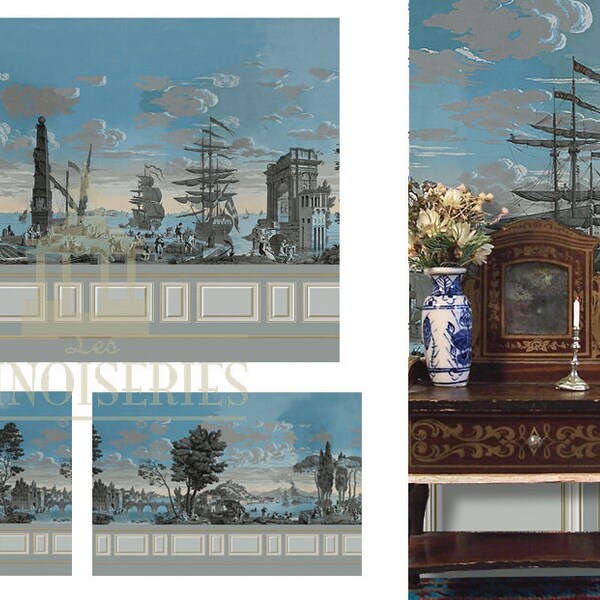 Art Nouveau - Turquoise JM59 Wallpaper Jackson's Miniatures