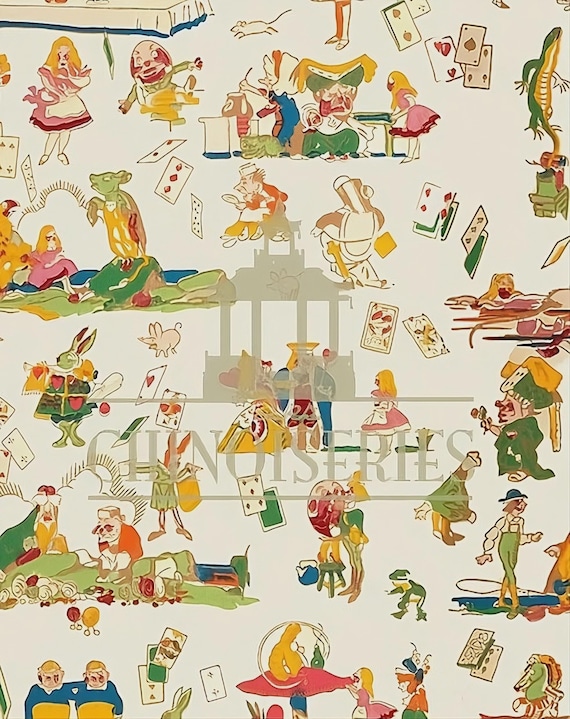 1:12 Dollhouse Miniature WALLPAPER, Go Ask Alice, Scale One Inch