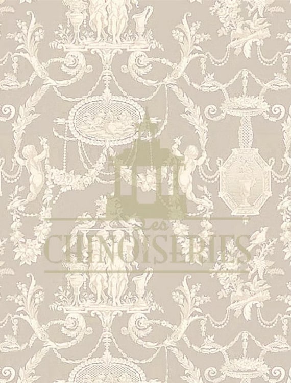 1:12 Dollhouse Miniature WALLPAPER, Avignon, Scale One Inch