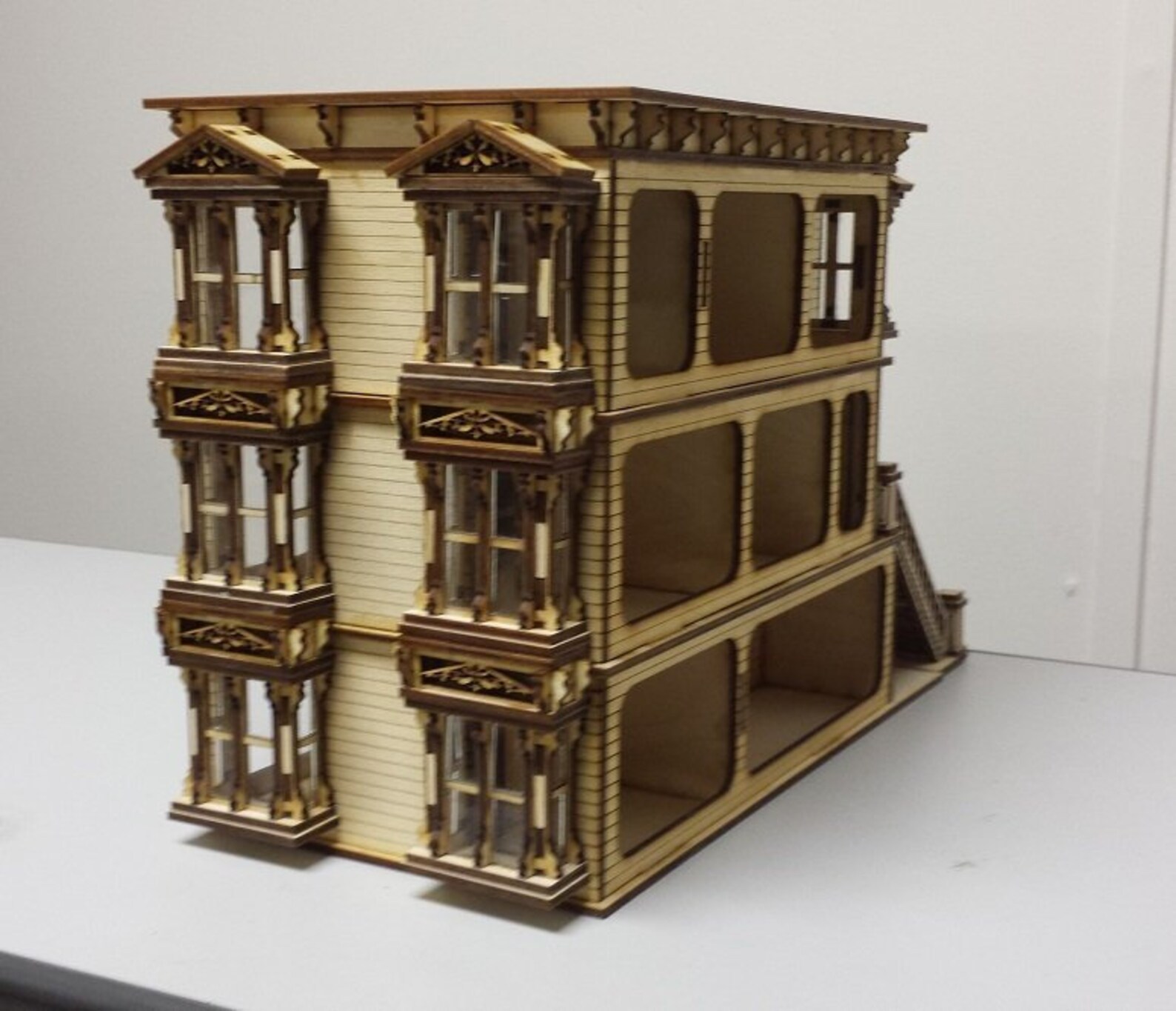 148 Wooden Dollhouse Kit San Francisco Painted Lady Quarter Etsy