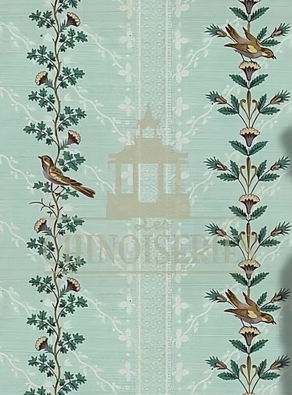 1:12 Dollhouse Miniature WALLPAPER, Charles, Scale One Inch
