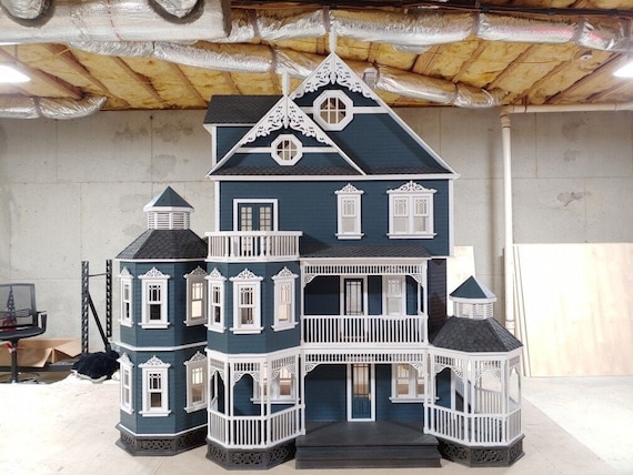 1:12 Scale Wooden Dollhouse Kit, Ashley Abigail, A Gothic Victorian Mansion, Scale One Inch, FREE US SHIPPING