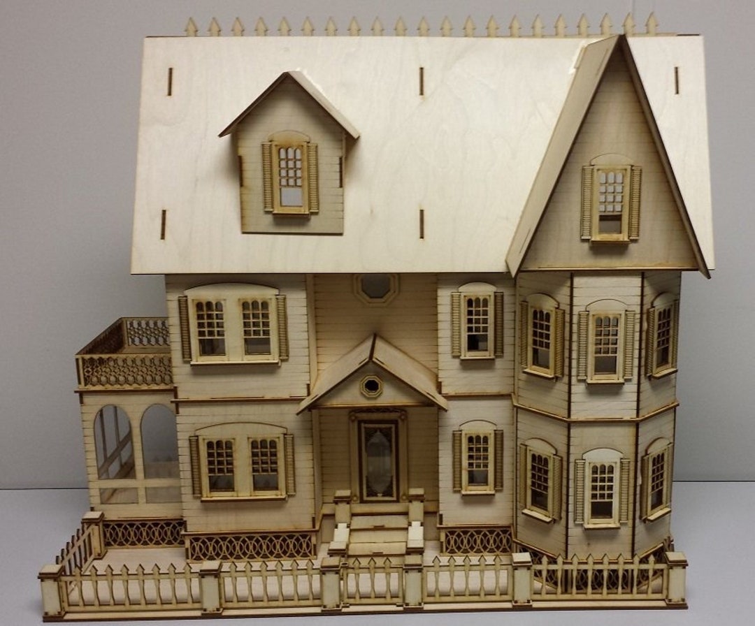 FULLY BUILT. WOODEN DOLL HOUSE (Liana's Place)HANDMADE of wood 1:12 scale