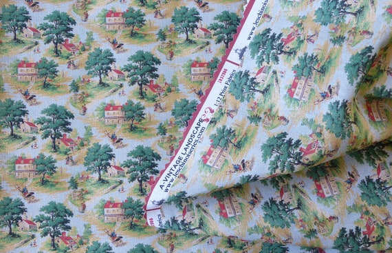 Dollhouse Miniature Fabric, Vintage, 1:12 scale