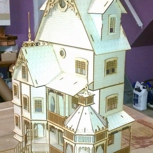 1:24 Ashley Abigail, A Victorian Wooden Dollhouse KIT, Half Scale image 6