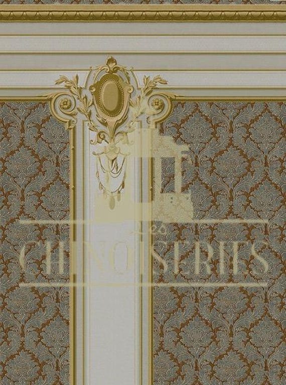 1:12 Dollhouse Miniature WALLPAPER, Auguste, Scale One Inch