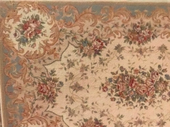 Dollhouse Miniature French Savonnerie Rug, Vivienne, 1:12 scale