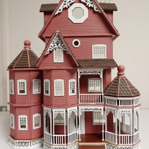 1:24 Ashley Abigail, A Victorian Wooden Dollhouse KIT, Half Scale image 1