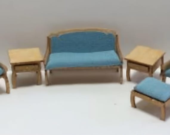 Quarter Scale Dollhouse Furniture Kit, Living Room, Ethan, 1:48 scale