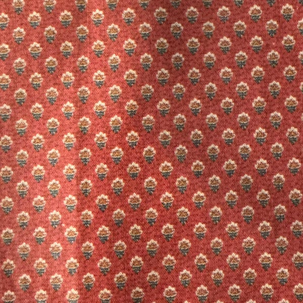 Tissu miniature pour maison de poupée, rouge provençal, échelle 1/12