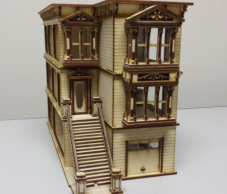 148 Wooden Dollhouse Kit San Francisco Painted Lady Quarter Etsy