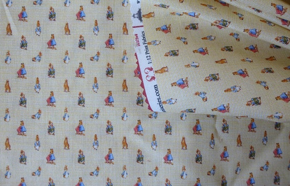 Dollhouse Miniature Matching FABRIC, Peter Rabbit, 1:12 Scale