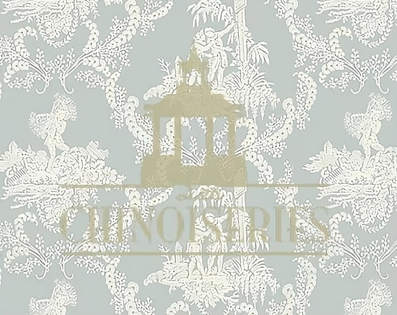 1:12 Dollhouse Miniature WALLPAPER, Wedgwood, Scale One Inch