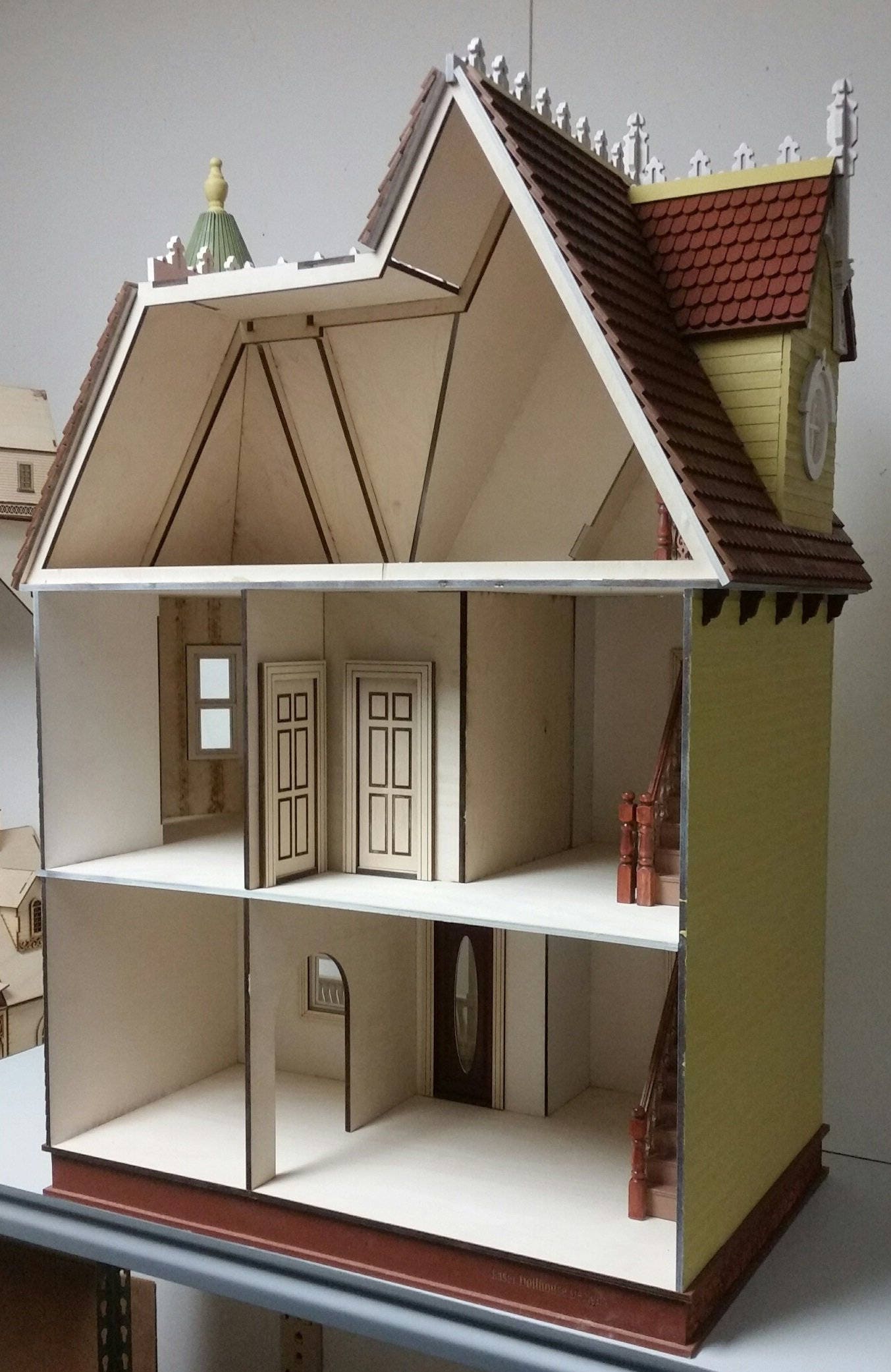 FULLY BUILT. WOODEN DOLL HOUSE (Liana's Place)HANDMADE of wood 1:12 scale
