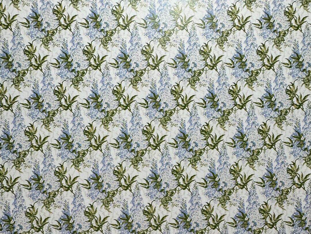 1:24 Dollhouse Miniature Wallpaper, Wisteria, Floral Wallpaper, Tres ...