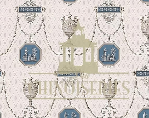 1:12 Dollhouse Miniature WALLPAPER, Persephone, Scale One Inch