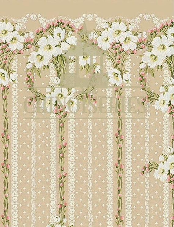 Dollhouse Miniature Double Bedding KIT, Wallflower, 1:12 scale